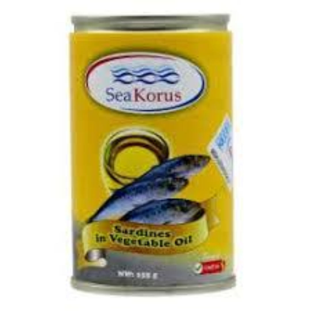 SEA KORUS SARDINES IN VEGETABLE OIL 155G